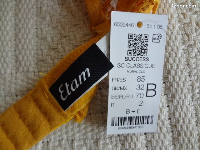ETAM Lingerie soutien-gorge, modèle Success, moutarde, taille 85B