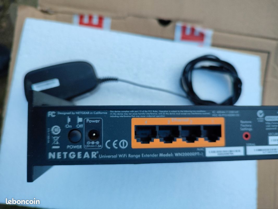 NETGEAR WN2000RPTv2 extension wifi point d'accès (image 2)