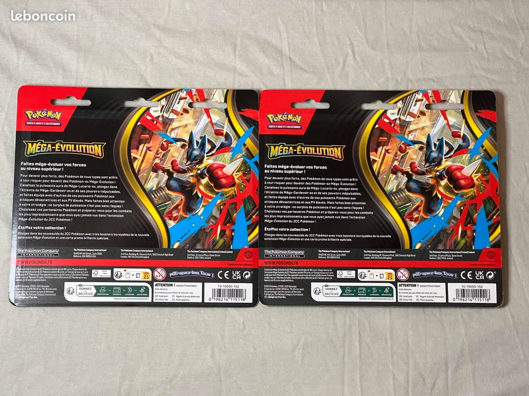 Pokémon JCC – Blister Méga-Évolution – 3 Boosters + Carte Promo Akwakwak Brillante