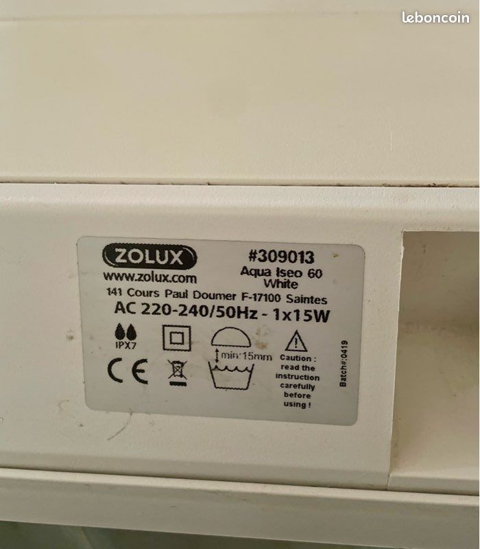 Aquarium 60L Zolux blanc (image 3)