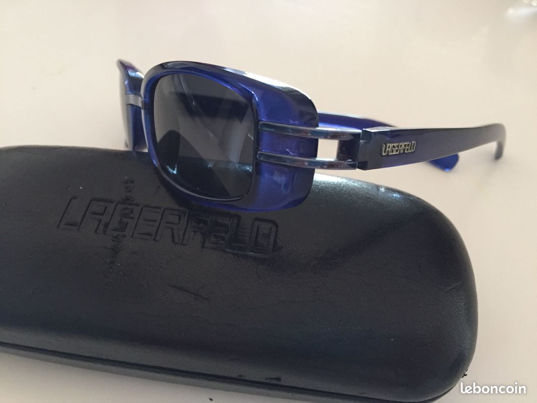 Lunettes soleil Lagerfeld bleu nuit (image 3)