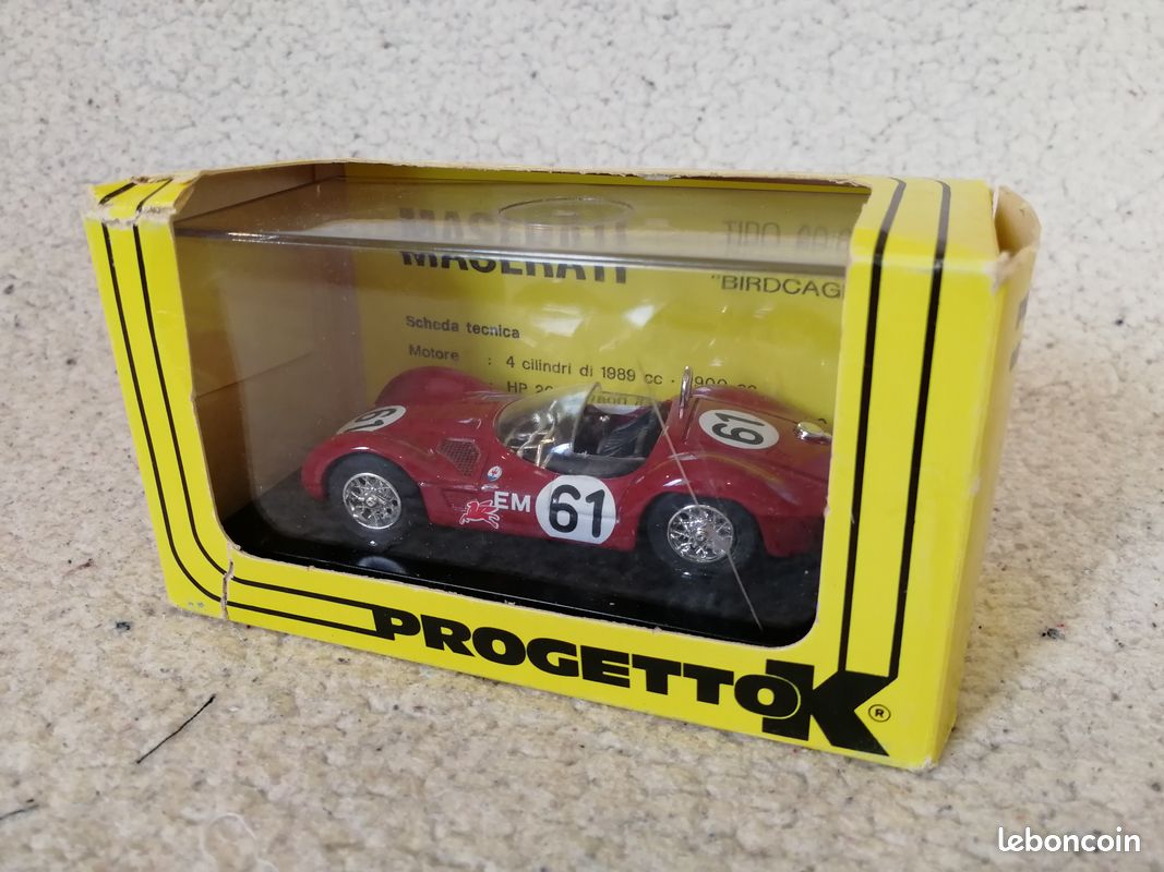 Modèle Réduit Maserati Birdcage T61 #25 1/43 ProgettoK - Occasion Avec Boîte Abîmée