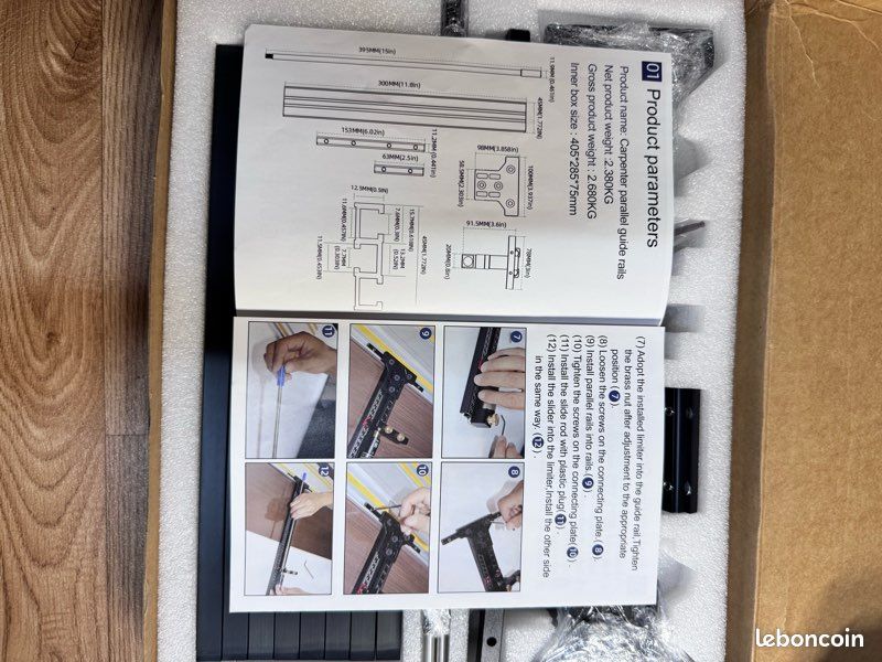 Système De Guidage Parallèle Scie à Chenille - Rail Guide Précis Avec Arrêt Réglable Micro Pour Festool Makita