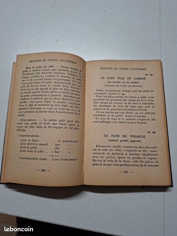3096: Mes recettes de cuisine electrique 1939 Dumont Lespine livre ancien ALS Thom (image 6)