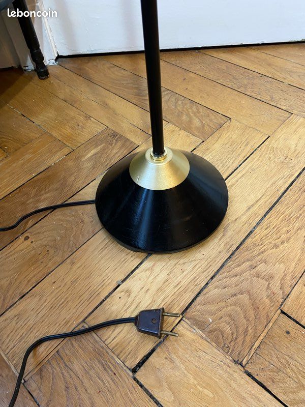 Lampadaire liseuse métal et laiton vintage 60’ (image 4)