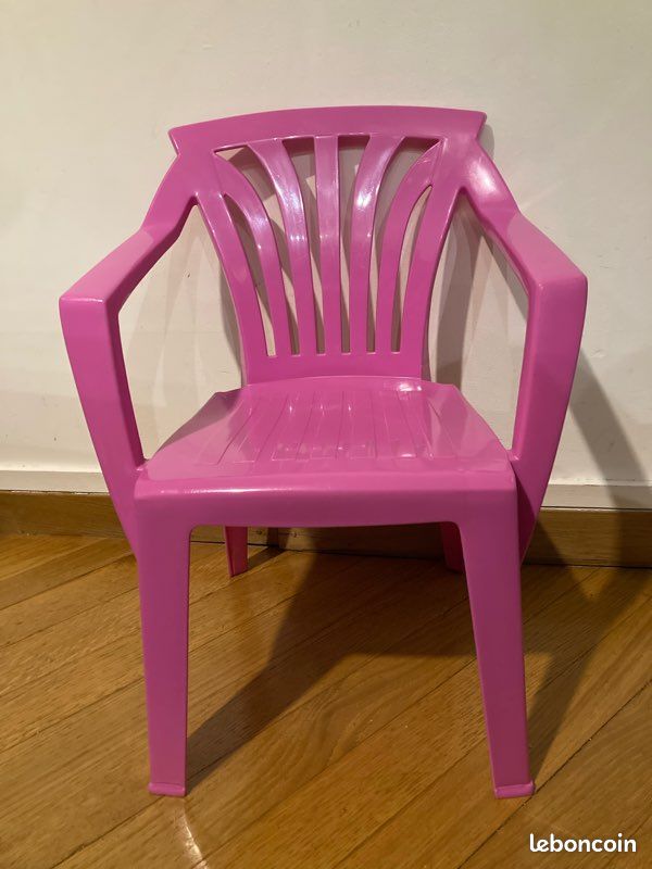 Chaise enfant en plastique rose - NARDI (image 2)
