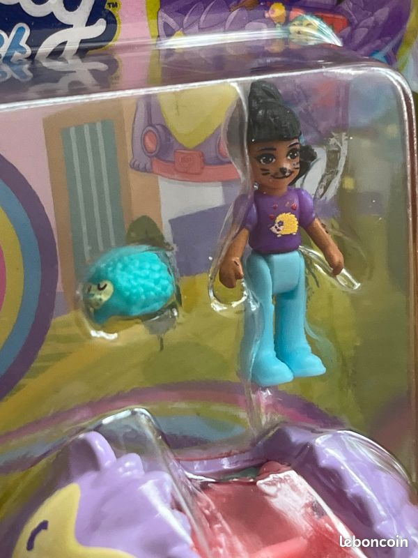Polly Pocket, neuf voiture métal, personnage, fille hérisson (image 2)