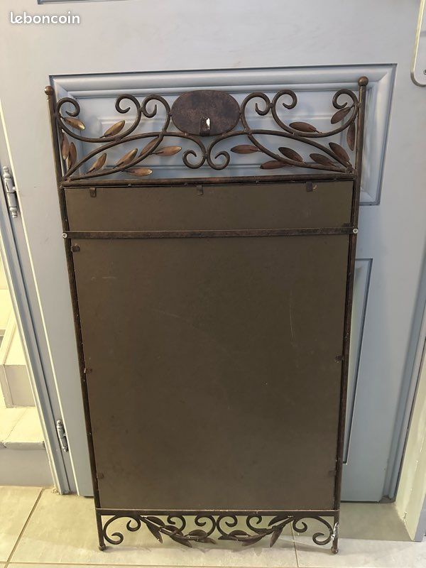 Miroir ancien fer forgé (image 2)