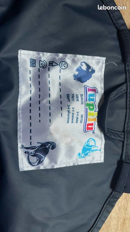 Pantalón de lluvia para niños con mochila en PU Navy 92 Sailing