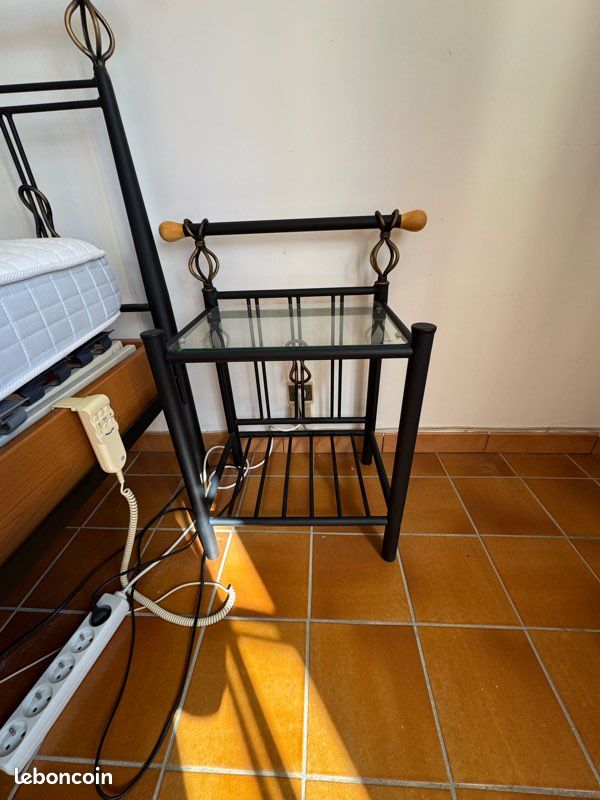 Ensemble sommier, Lit en 180x200 électrique et tables de chevet (image 4)