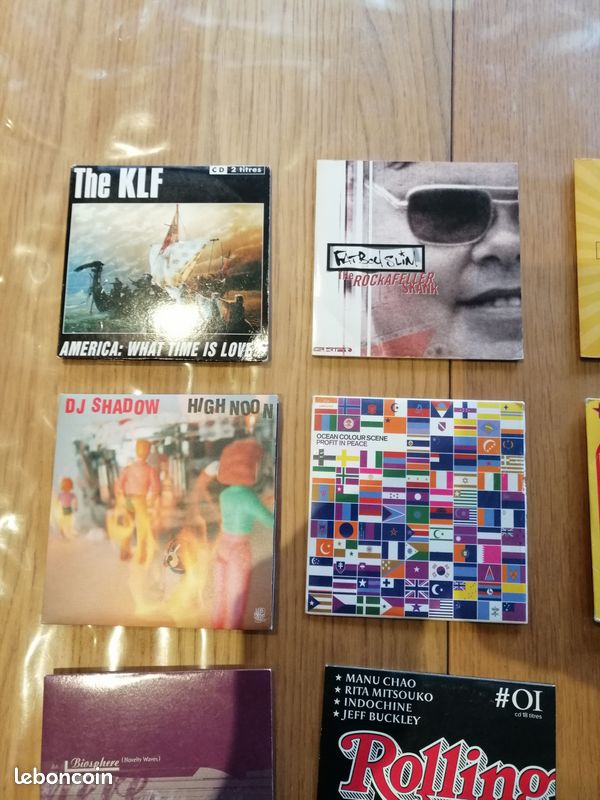 Lot de Cd 2 titres rock KLF, FATBOY SLIM, NEW RADICALS, DJ SHADOW, SILMARILS (image 1)