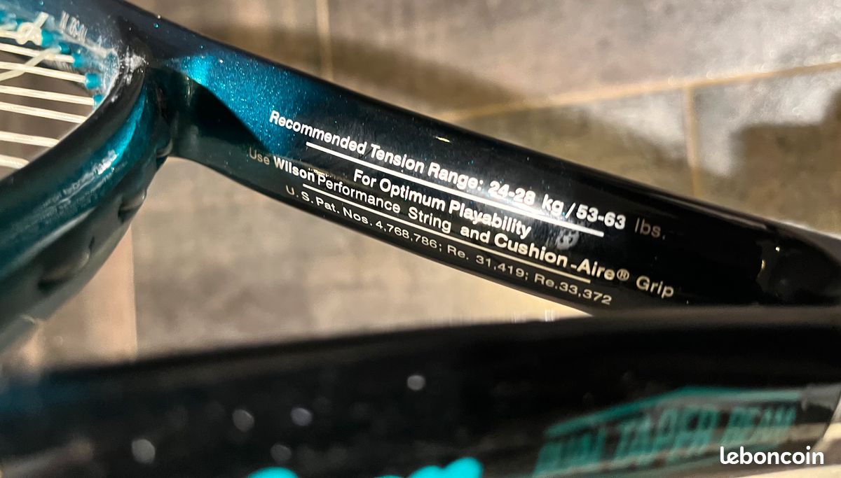 Raquette De Tennis Wilson Hammer H Wave MP (T7534) Avec Housse. Un Modèle Vintage, Taille De Grip 4 1/2, Tamis 100 Pouces Carrés. Neuve, Jamais Servie, Pour Les Amateurs De Belles Raquettes !