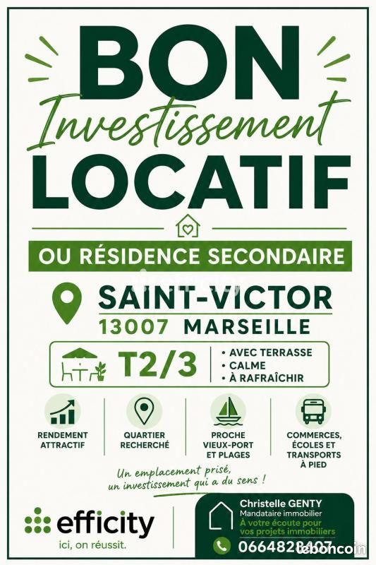Appartement 3 pièces 62 m² · à Marseille · 62 m² · 194 500 €