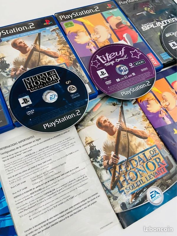 Jeu PS2 Medal of Honor Soleil Levant en boite, sans notices