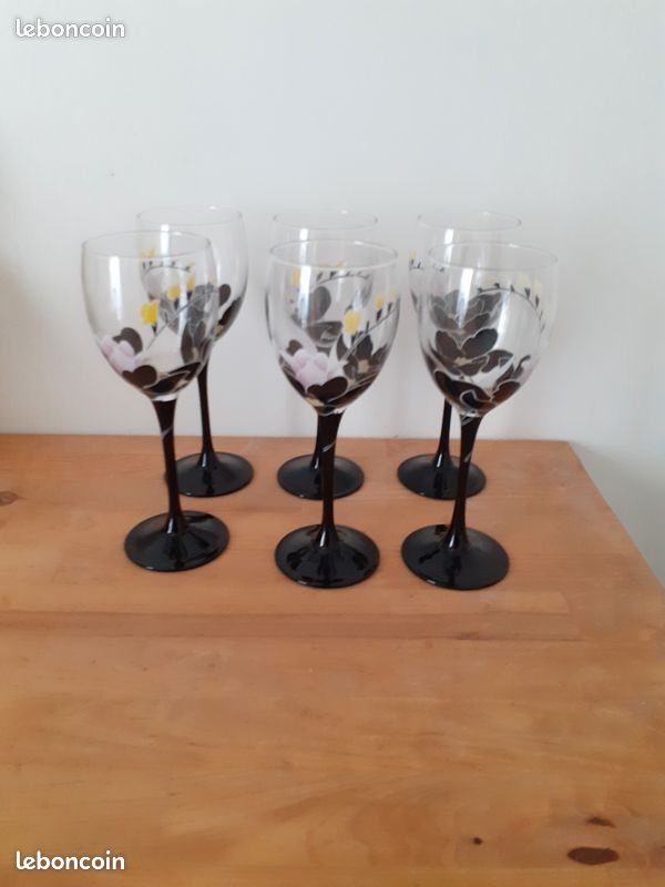 Lot de 6 verres à eau vintage (image 1)