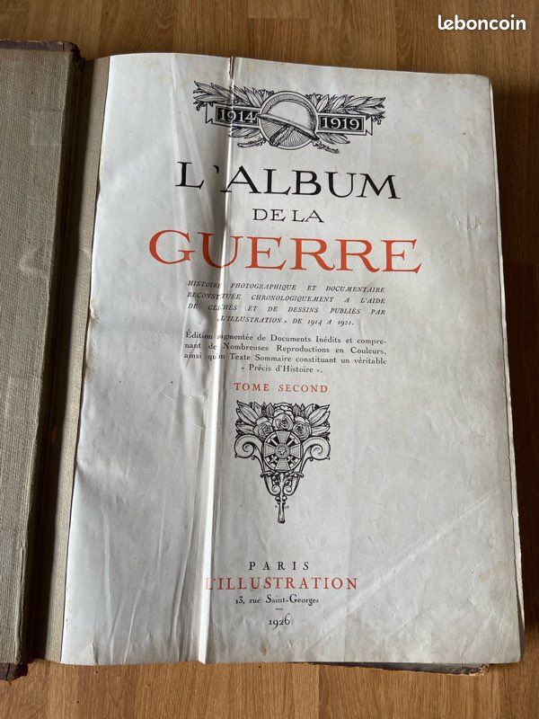 Lot de 2 grand livre, album de la guerre, 1000 914 919, tome un et deux (image 3)