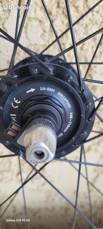 Shimano Alfine Roue 700 Dynamo Moyeu Disque Roue Gravel Route