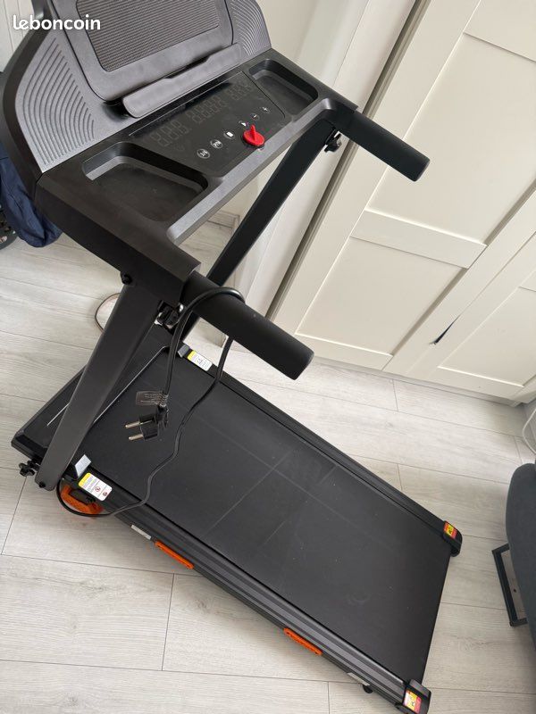 Tapis De Course Pliable LONTEK – Inclinaison 9%, Moteur 3CV, 12 Km/h, Charge 136 Kg