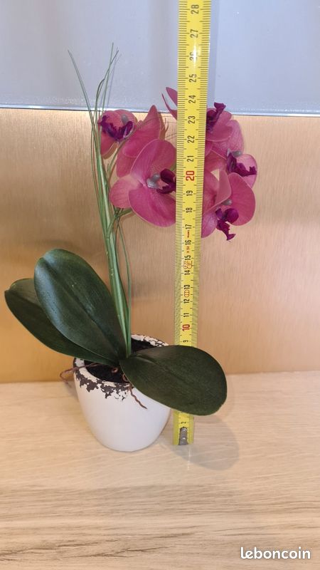 Fleur artificielle orchidée rose dans pot (image 13)