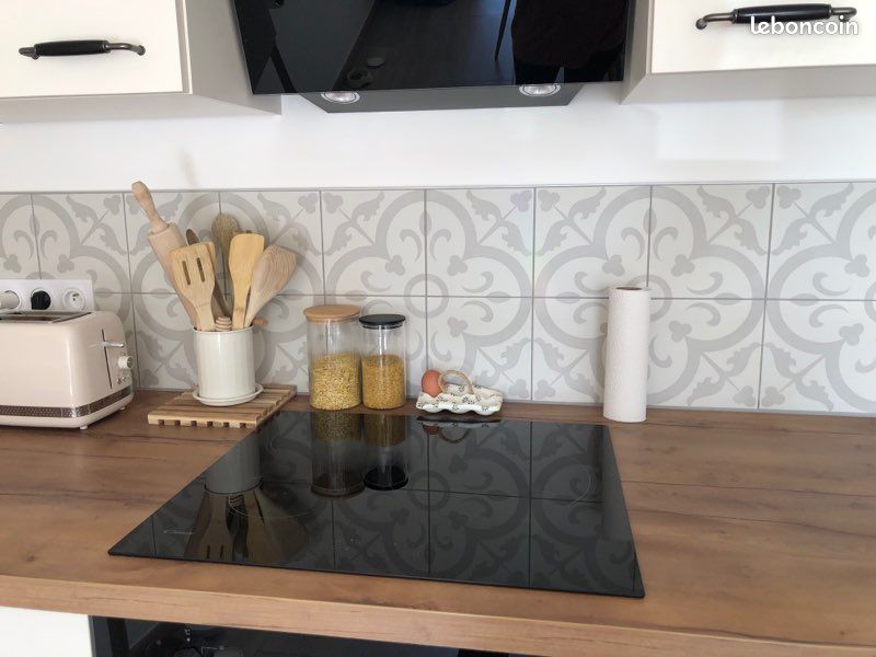 Carrelage imitation carreaux de ciment beige (image 3)