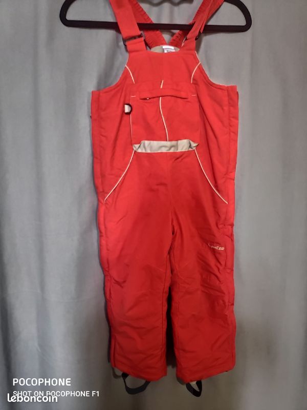 Salopette de ski rouge Decathlon 4ans (image 1)