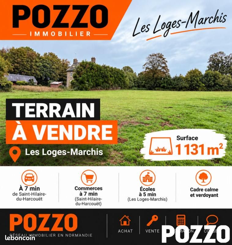Terrain 1131 m² · aux Loges-Marchis · 32 500 €