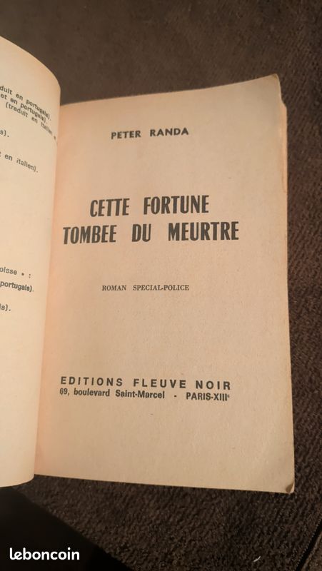 Cette fortune tombée du meurtre| Peter panda vue de cote — LBC AT'Brocante Troyes