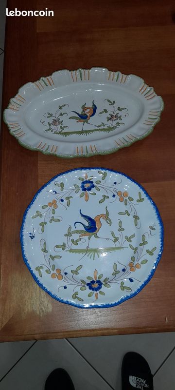 Assiette et plat moustiers (image 1)