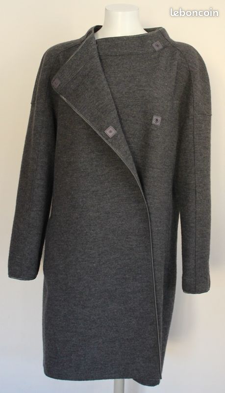 Tf14 Manteau gris CLAUDE MONTANA T.42 (image 2)