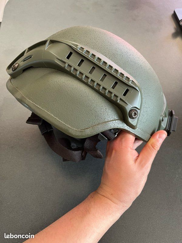 Casque Mich 2000 avec rails (Noir