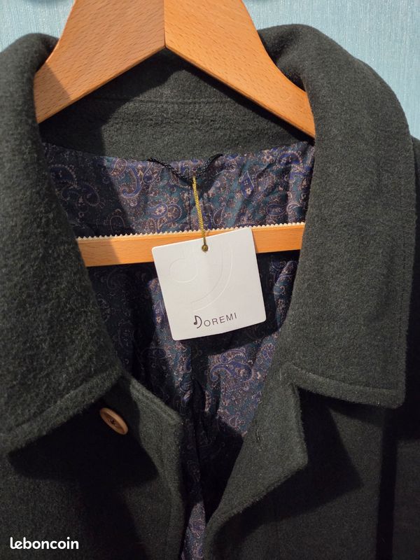 Manteau D'Hiver Fait Main Style Vintage - Taille 10 - Rose - Laine & Coton - Neuf Avec Étiquette