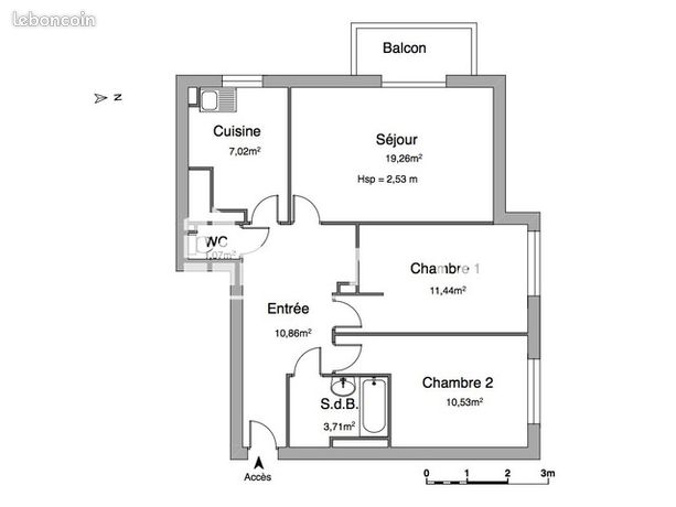 Appartement a louer fontenay-aux-roses - 3 pièce(s) - 63 m2 - Surfyn