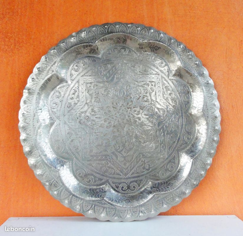 Plateau De Service Vintage En Métal Chromé Kordun Rostfrei - Années 70