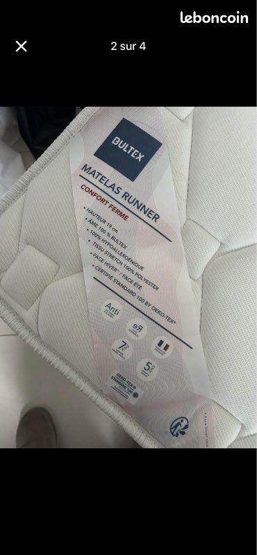 Sommier et matelas neuf 140/180 (image 2)