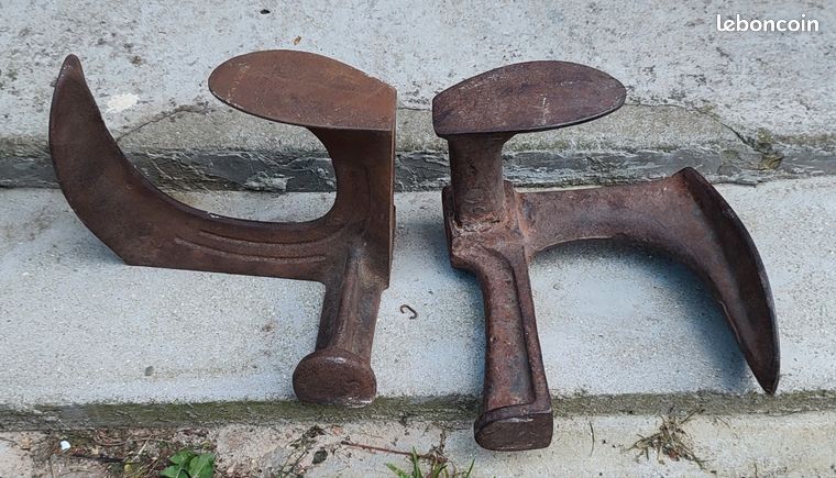 ANCIENNE ENCLUME DE Cordonnier En Fonte Forme Pied 1900 Vintage #B565