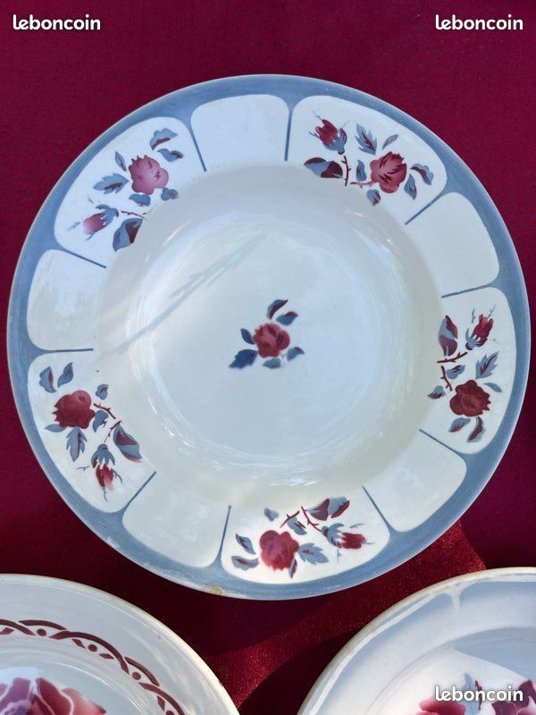 6 assiettes creuses Digoin Sarreguemines (image 5)