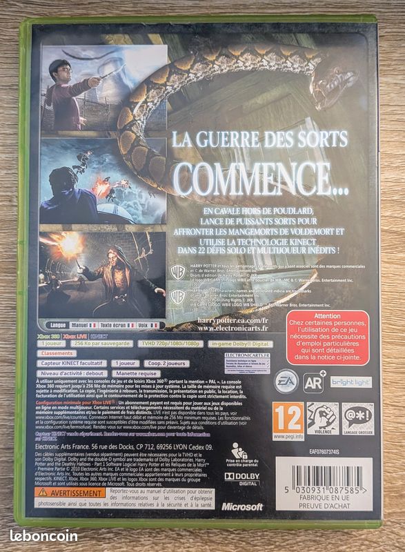 Jeu Harry Potter Et Les Reliques De La Mort - Partie 1 Sur Xbox 360 - Version Française