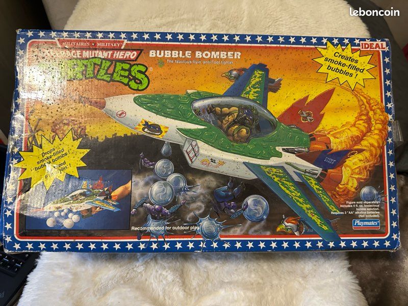 Vintage Teenage Mutant Ninja Turtles tortues ninja Bubble Bomber Airplane 1992 - CR (image 2)