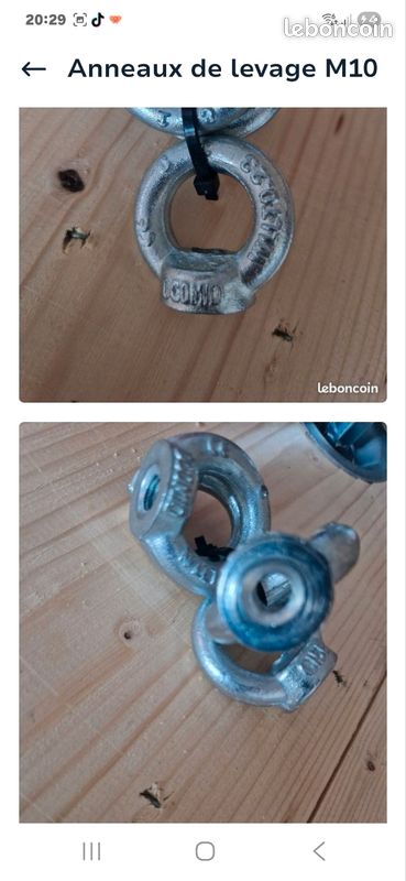 Anneaux de levage M10 (image 1)