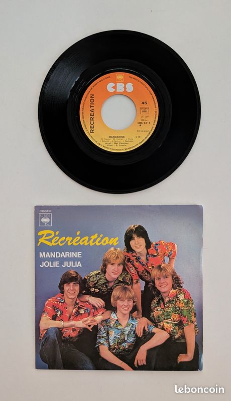 Récréation - Mandarine - Disque vinyle 45 tours (image 1)