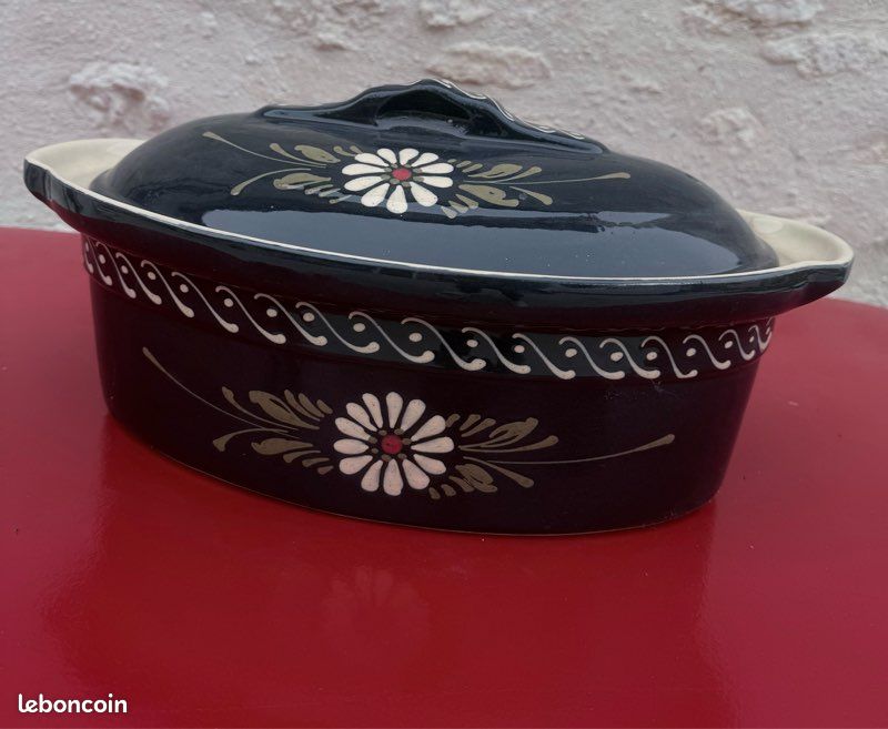 Plat à Four Ovale En Aluminium Vintage - Longueur 30 Cm - Superbe état D'occasion