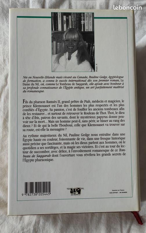 Livre "le tombeau de saqqarah" de Pauline GEDGE (image 2)