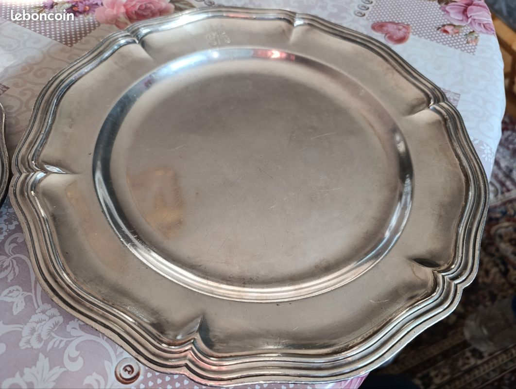 2 plat de service metal argenté - Arts de la table