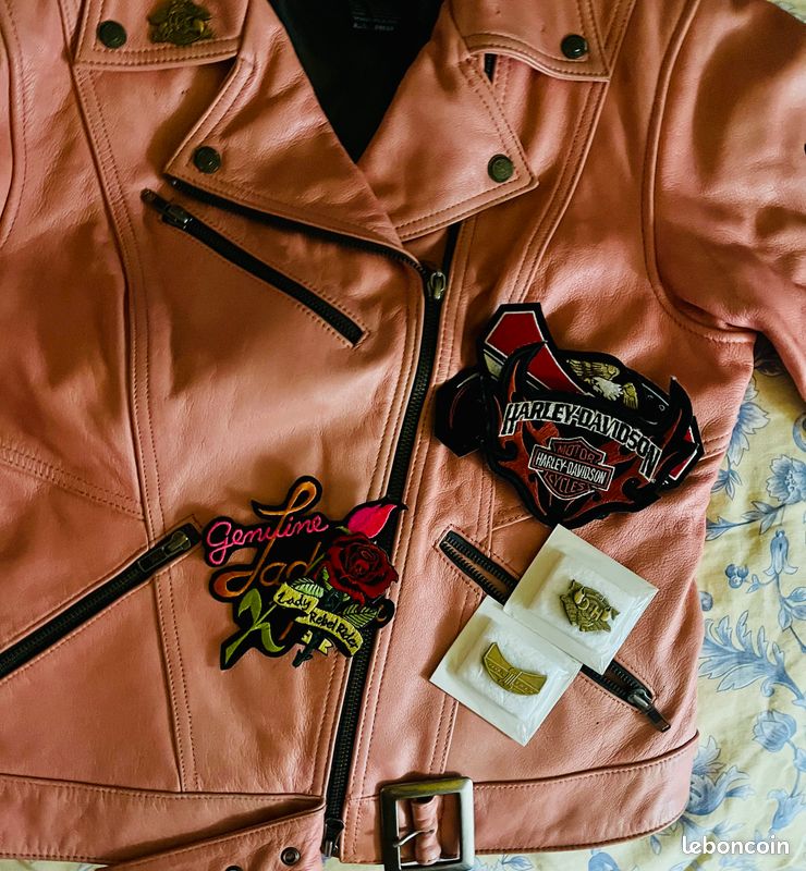 Blouson Harley-Davidson En Cuir Pleine Peau - Taille S Femme - Occasion Très Bon état