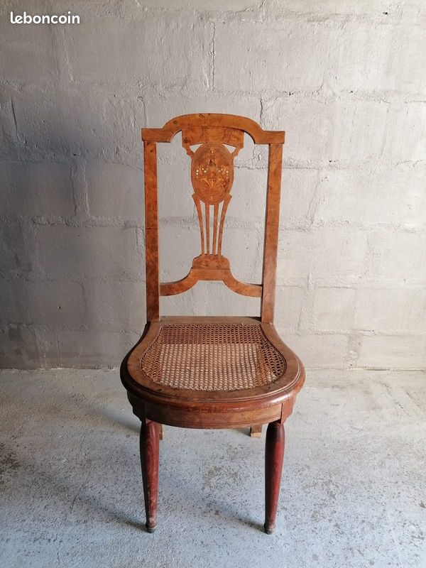 Chaise ancienne avec nacre (image 2)