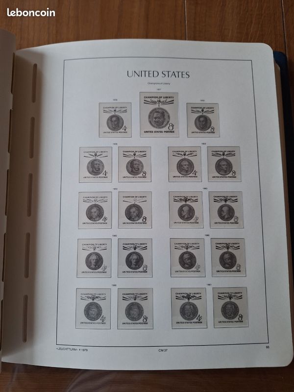 Album De Timbres Leuchtturm Basic 32 Pages Blanches DIN A4 - Couverture Bleue
