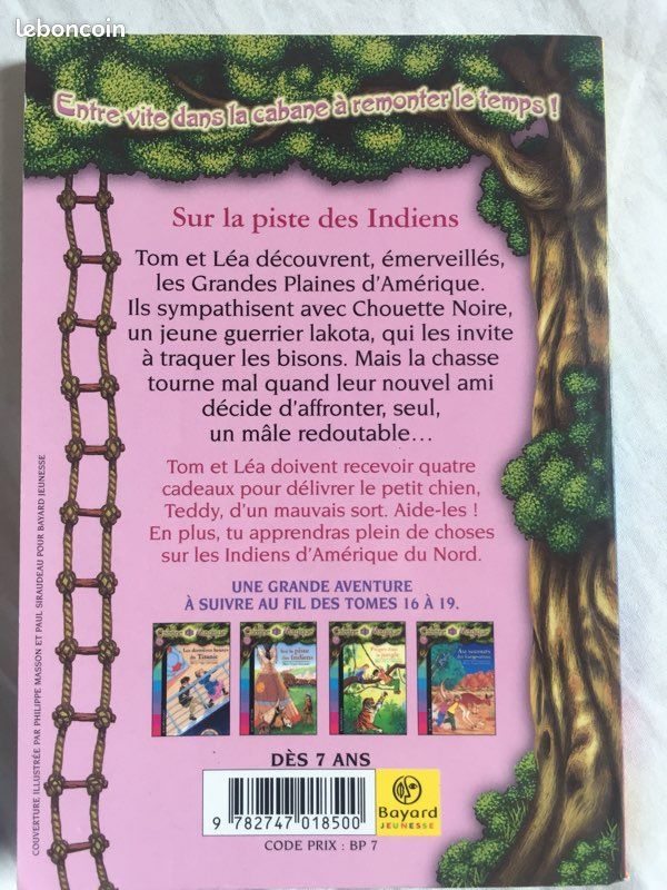 Vends livre de la Cabane magique « Sur la piste des Indiens » (image 2)