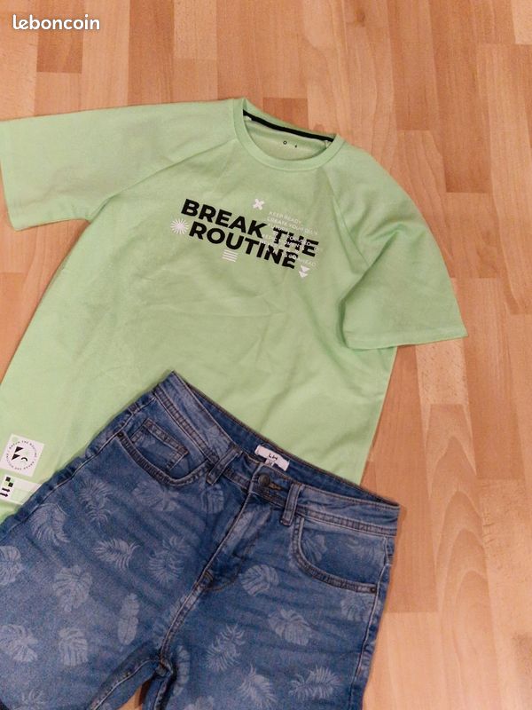 Lot short et tee shirt 12 ans (image 1)