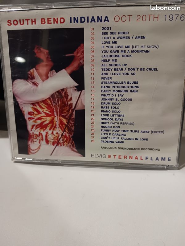 Elvis Presley eternal flame cd boîtier cristal 20/10/76 south bend soundboard show (image 2)