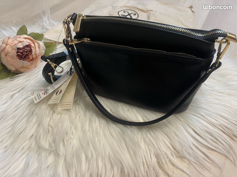 Sac en cuir véritable de fabrication artisanale italienne neuf